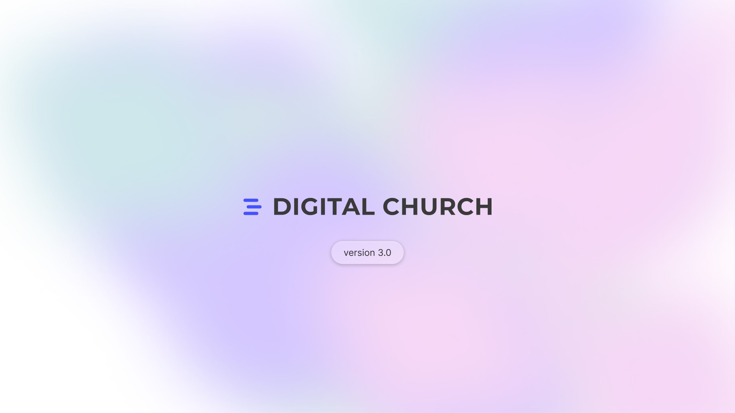 A digital church's blurry website background.